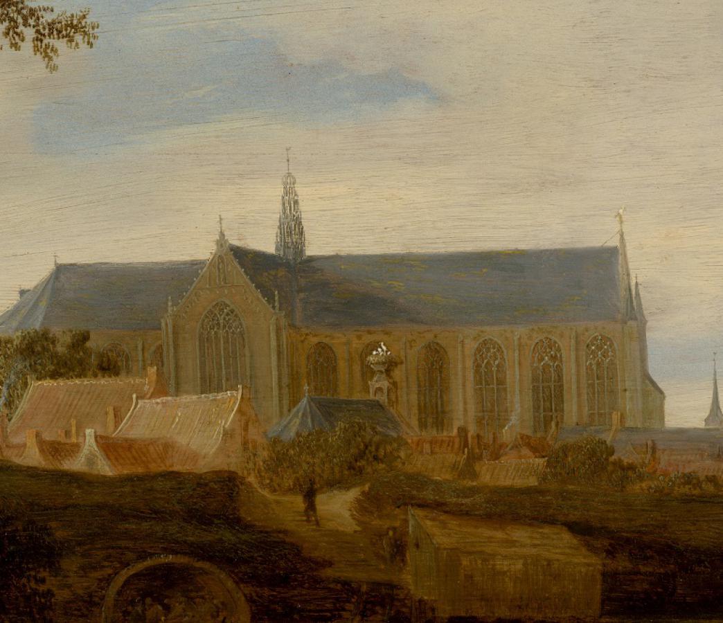 Detail van de Grote of Sint-Laurenskerk te Alkmaar