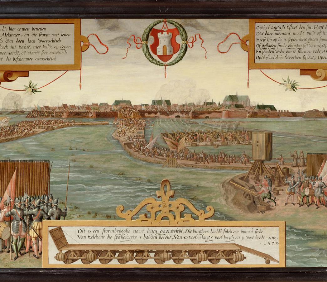 Het beleg van Alkmaar in 1573, gezien vanuit het noorden, Pieter Adriaensz Cluyt, 1580